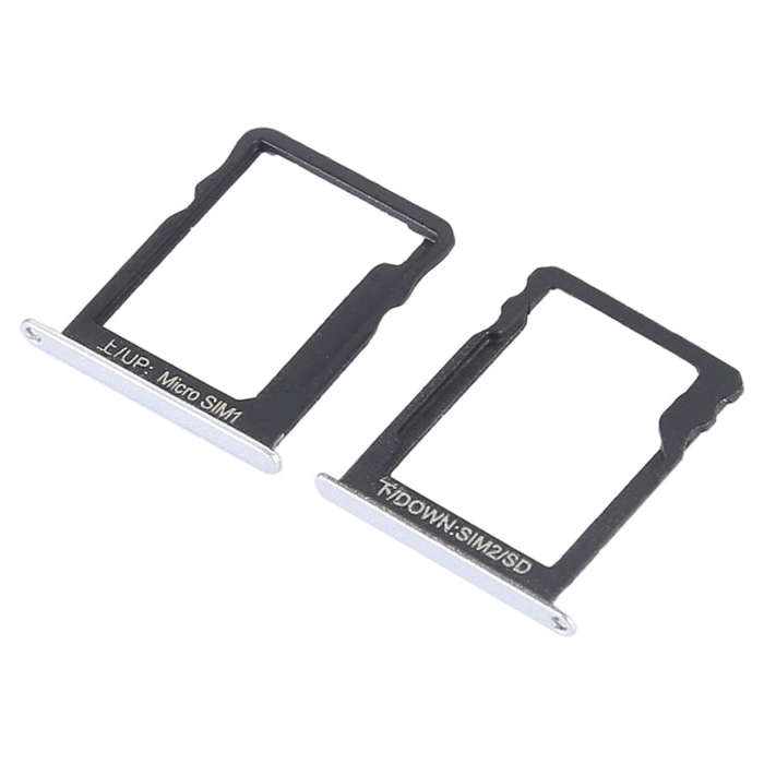 SIM Card Tray + SIM Card Tray / Micro SD Card for Huawei Enjoy 5s (Silver)