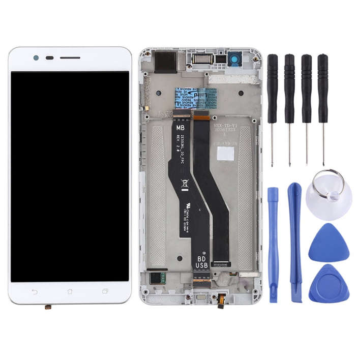 OEM LCD Screen for Asus Zenfone 3 Zoom ZE553KL Digitizer Full Assembly with FrameWhite)