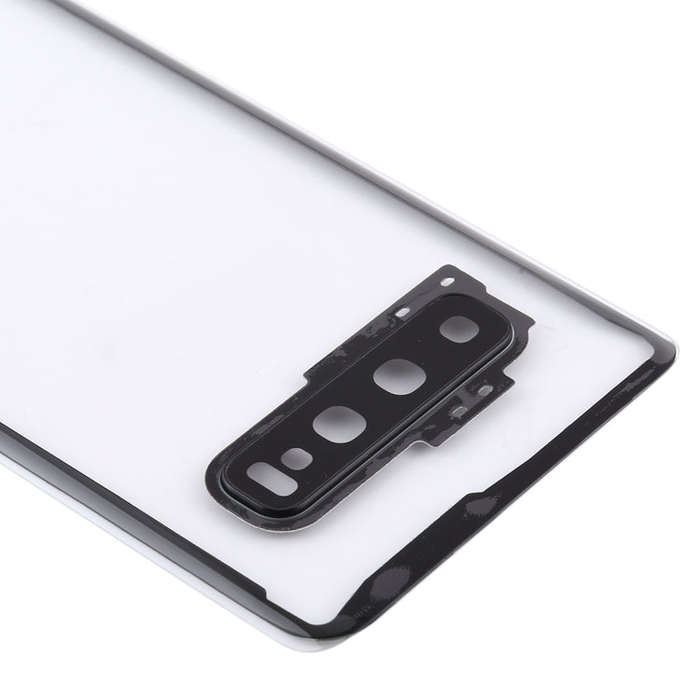 For Samsung Galaxy S10 G973F/DS G973U G973 SM-G973 Transparent Battery Back Cover with Camera Len...
