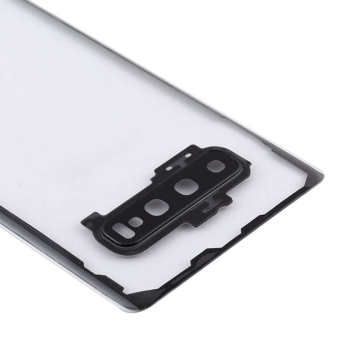 For Samsung Galaxy S10+ SM-G9750 G975F Transparent Battery Back Cover with Camera Lens Cover (Tra...