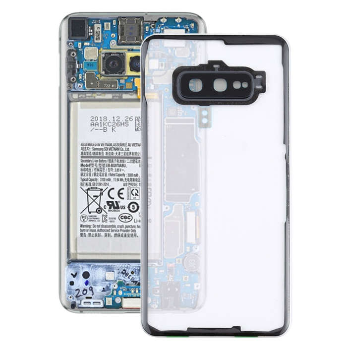 For Samsung Galaxy S10e / G970F/DS G970U G970W SM-G9700 Transparent Battery Back Cover with Camer...