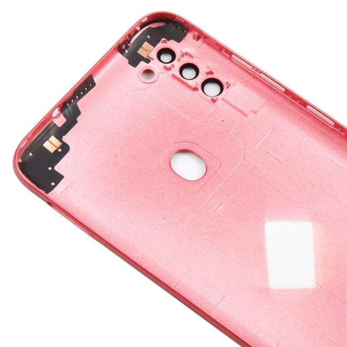 For Samsung Galaxy A11 SM-A115F Back Cover with Camera Lens Cover(Red)