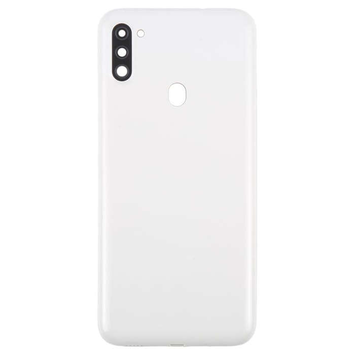 For Samsung Galaxy A11 SM-A115F Back Cover with Camera Lens Cover(White)