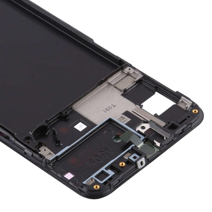 For Samsung Galaxy A30s  Front Housing LCD Frame Bezel Plate (Black)
