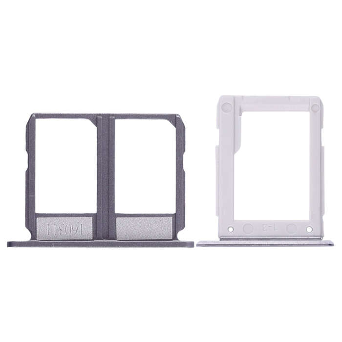 For Galaxy A9100 / A9 (2016) 2 SIM Card Tray + Micro SD Card Tray (Black)