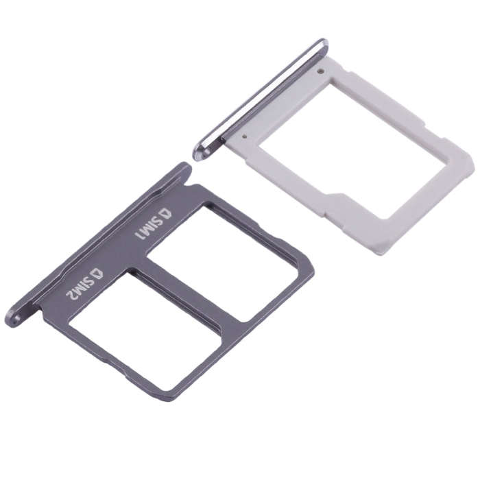 For Galaxy A9100 / A9 (2016) 2 SIM Card Tray + Micro SD Card Tray (Black)