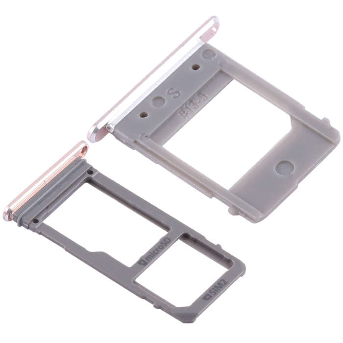 For Galaxy A520 / A720 2 SIM Card Tray + Micro SD Card Tray (Pink)