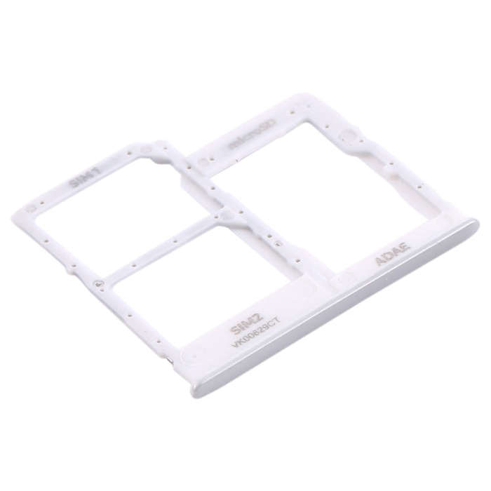 For Samsung Galaxy A41 / A415 SIM Card Tray + SIM Card Tray + Micro SD Card Tray (White)