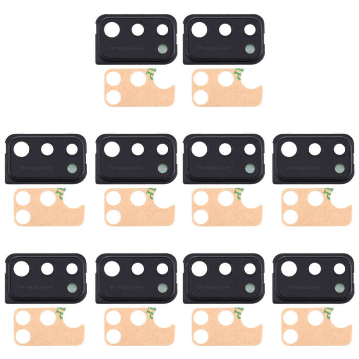 For Samsung Galaxy A41 10pcs Camera Lens Cover (Black)