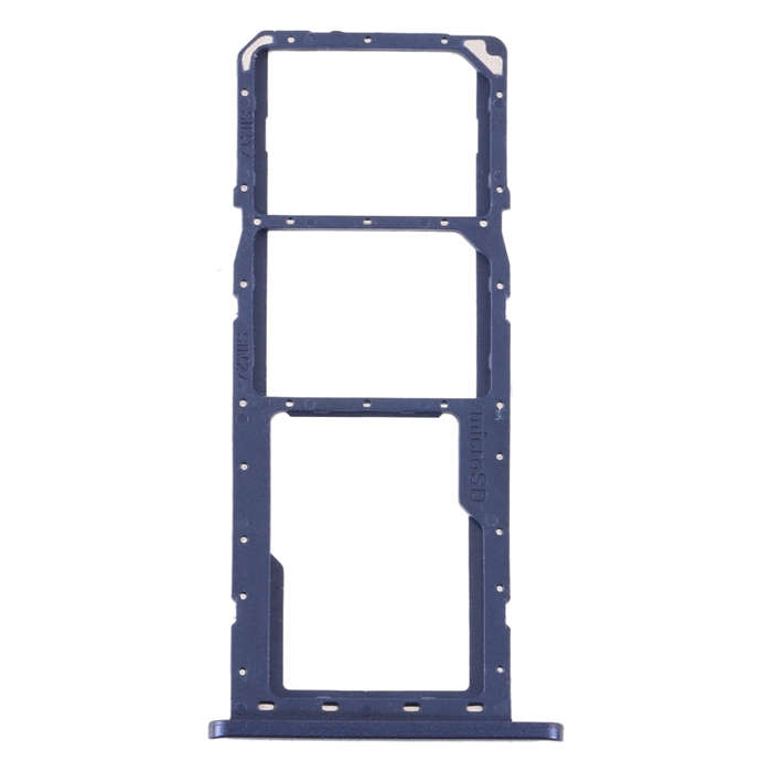 For Samsung Galaxy A11 SM-A115 SIM Card Tray + SIM Card Tray + Micro SD Card Tray (Blue)