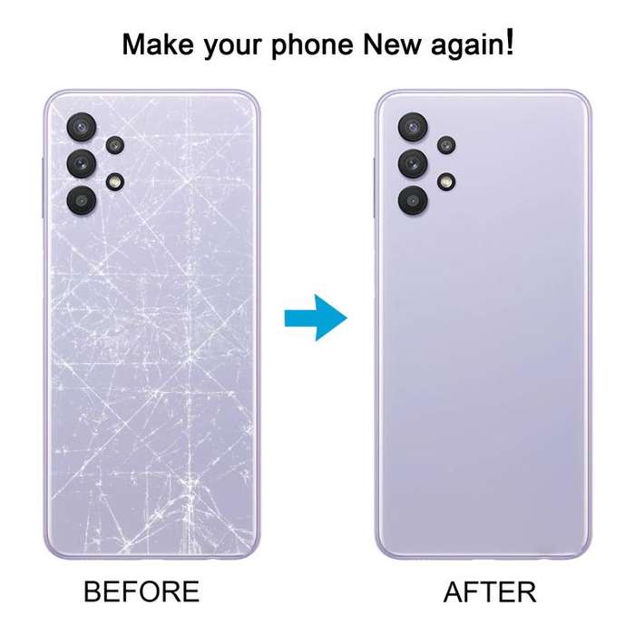 For Samsung Galaxy A32 4G SM-A325F Battery Back Cover(Purple)