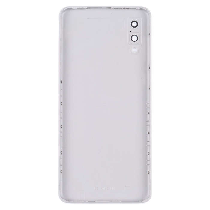 For Samsung Galaxy A02 Battery Back Cover with Camera Lens Cover (White)