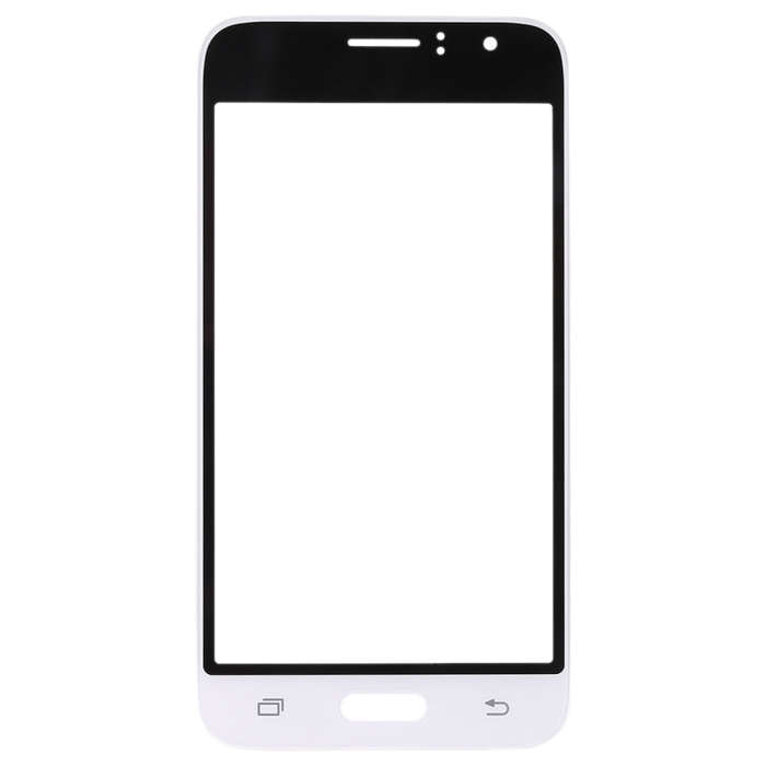 For Samsung Galaxy J1 (2016) / J120 10pcs Front Screen Outer Glass Lens (White)
