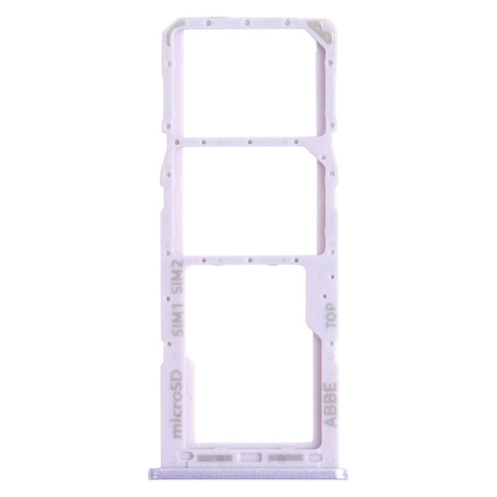 For Samsung Galaxy A22 SM-A225 SIM Card Tray + SIM Card Tray + Micro SD Card Tray (Purple)