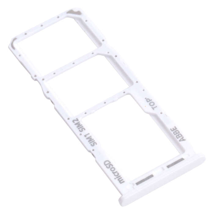 For Samsung Galaxy A22 SM-A225 SIM Card Tray + SIM Card Tray + Micro SD Card Tray (Silver)