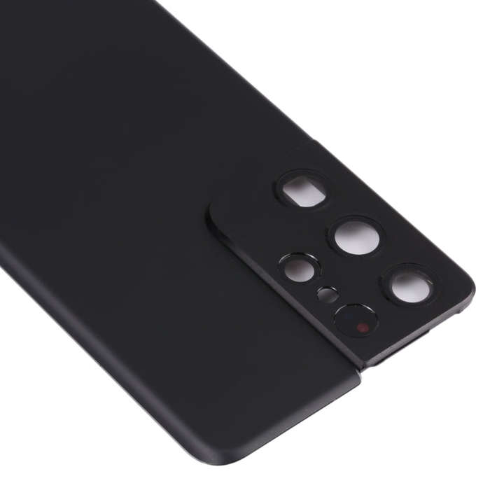 For Samsung Galaxy S21 Ultra 5G Battery Back Cover with Camera Lens Cover (Black)