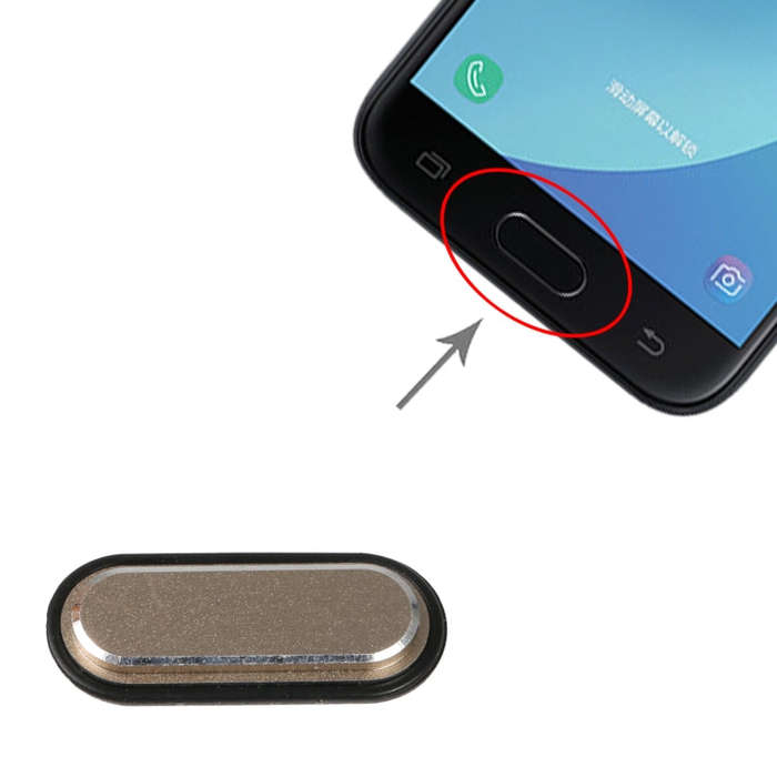 Home Key for Samsung Galaxy J3 2017/J5 2017/J7 2017 SM-J330 SM-J530 SM-J730 (Gold)