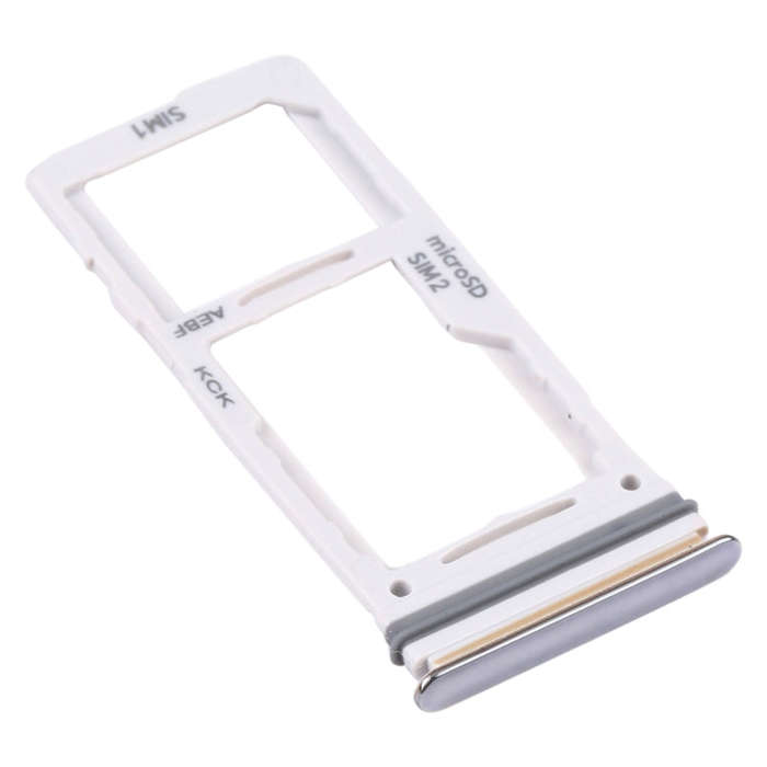 For Samsung Galaxy A72 SM-A725 SIM Card Tray + SIM Card Tray / Micro SD Card Tray (Silver)