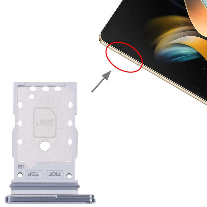 For Samsung Galaxy Z Fold4 SM-F936B Original SIM Card Tray + SIM Card Tray (Blue)