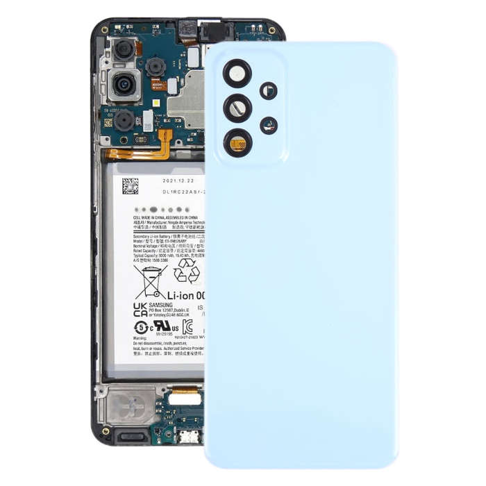 For Samsung Galaxy A23 4G SM-A235F Original Battery Back Cover with Camera Lens Cover(Blue)