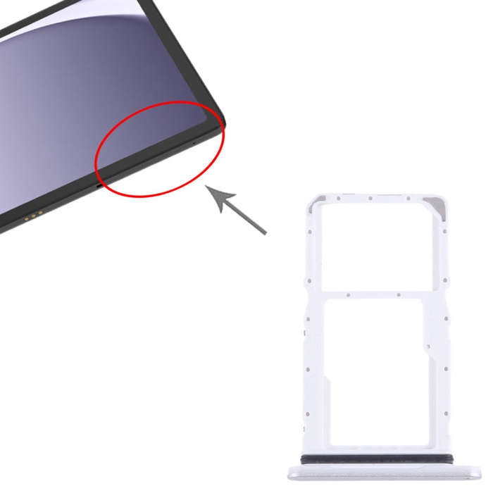 For Samsung Galaxy Tab A9+ 5G SM-X215 Original SIM + Micro SD Card Tray (Silver)
