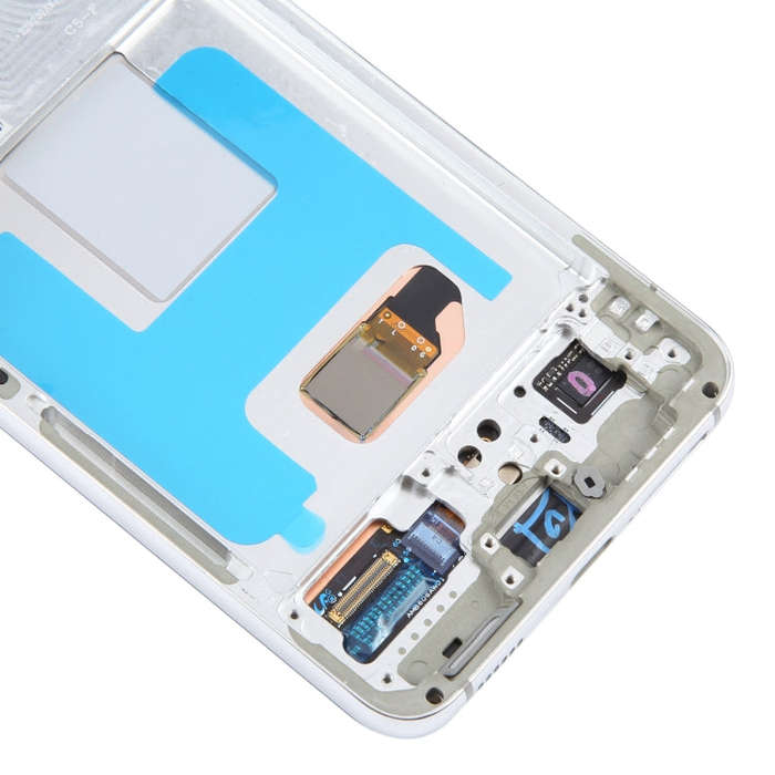 For Samsung Galaxy S22 5G SM-S901B Original LCD Screen Digitizer Full Assembly with Frame (White)