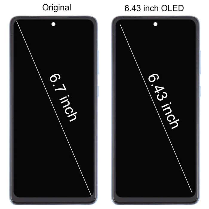 For Samsung Galaxy A72 4G SM-A725 6.43 inch OLED LCD Screen Digitizer Full Assembly with Frame (W...