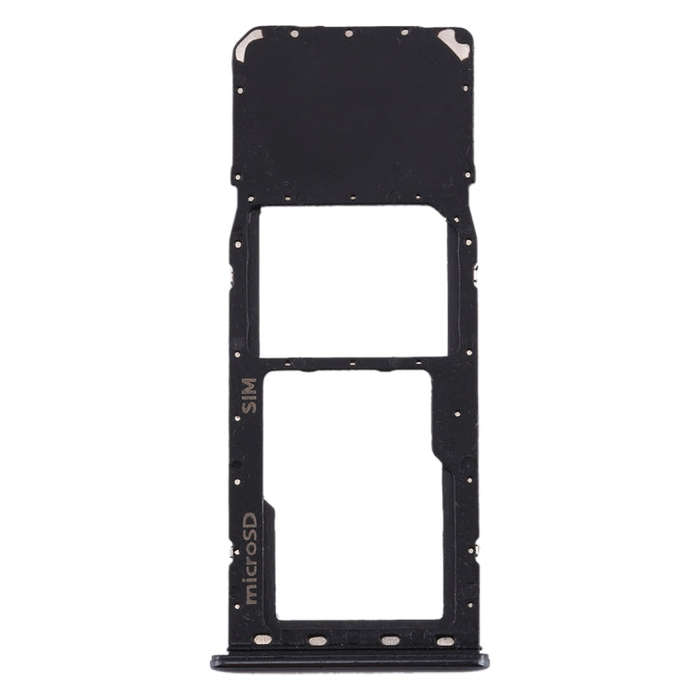 For Galaxy A20 A30 A50 SIM Card Tray + Micro SD Card Tray (Black)