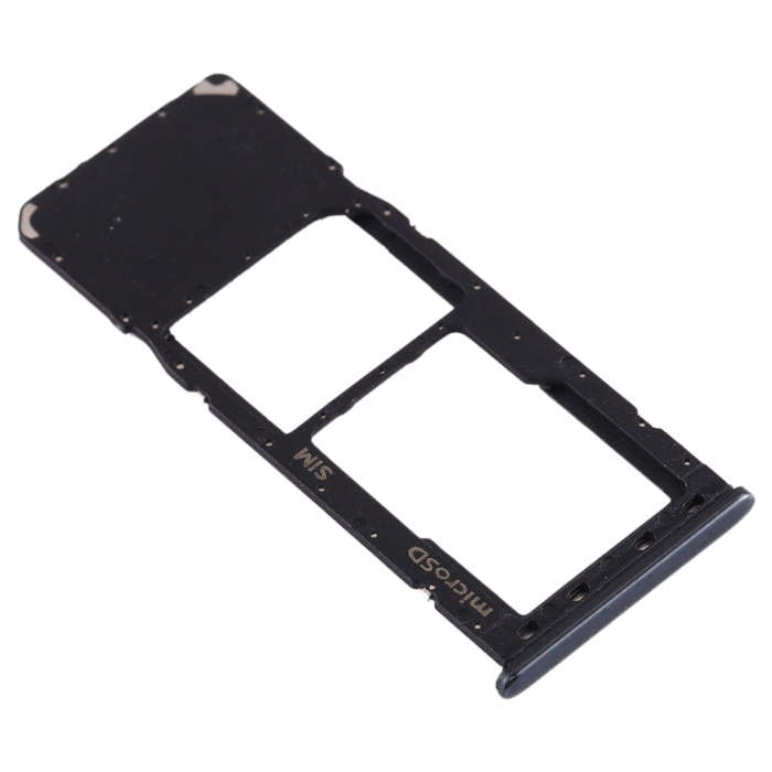 For Galaxy A20 A30 A50 SIM Card Tray + Micro SD Card Tray (Black)