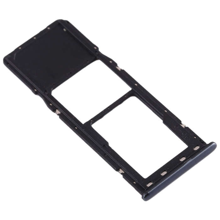 For Galaxy A20 A30 A50 SIM Card Tray + Micro SD Card Tray (Black)