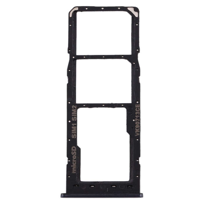 For Galaxy A10 SIM Card Tray + SIM Card Tray + Micro SD Card Tray (Black)