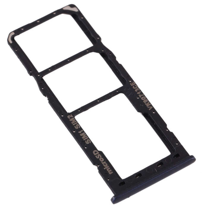 For Galaxy A10 SIM Card Tray + SIM Card Tray + Micro SD Card Tray (Black)