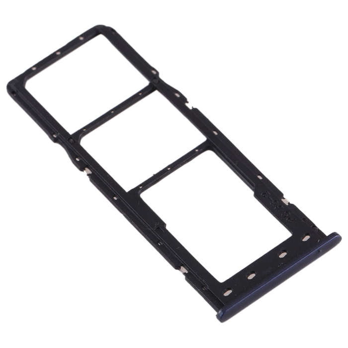 For Galaxy A10 SIM Card Tray + SIM Card Tray + Micro SD Card Tray (Black)