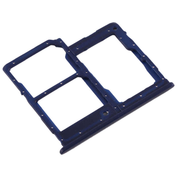 For Galaxy A40 SIM Card Tray + SIM Card Tray + Micro SD Card Tray (Dark Blue)