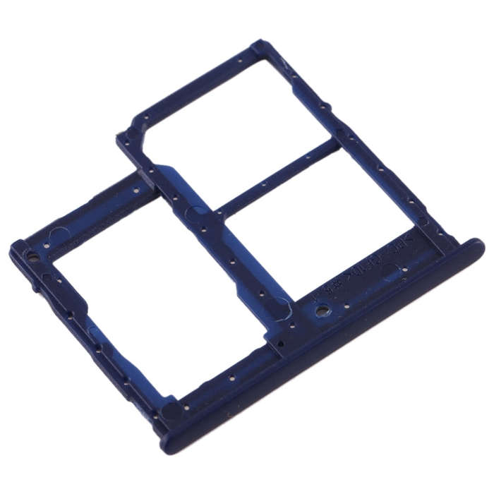 For Galaxy A40 SIM Card Tray + SIM Card Tray + Micro SD Card Tray (Dark Blue)