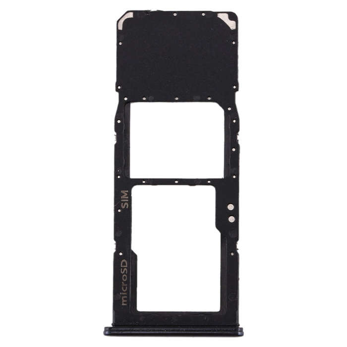 For Galaxy A70 SIM Card Tray + Micro SD Card Tray (Black)