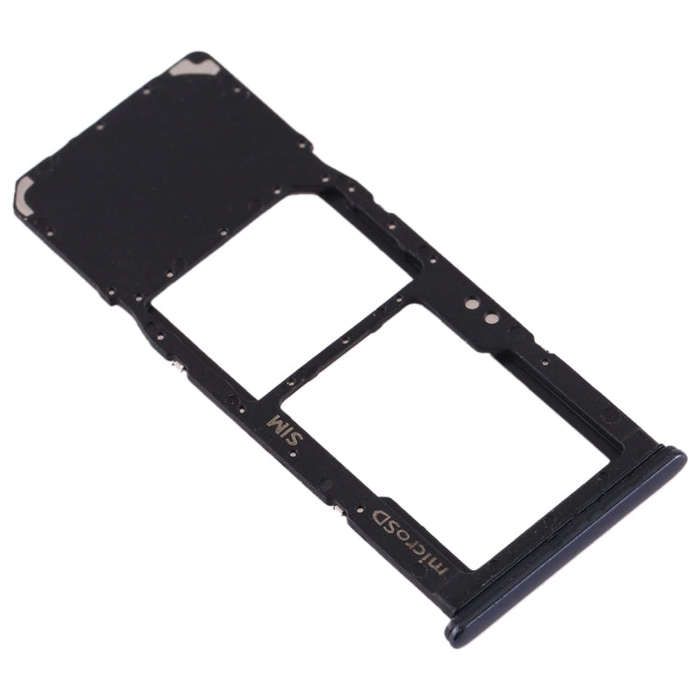 For Galaxy A70 SIM Card Tray + Micro SD Card Tray (Black)