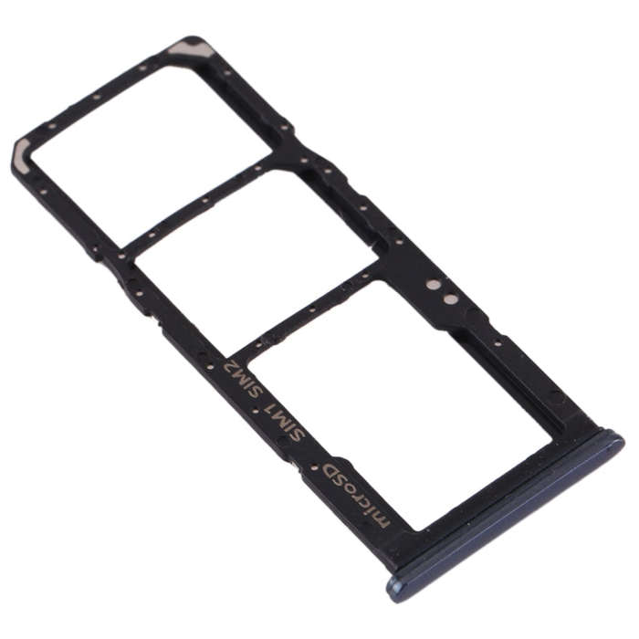 For Galaxy A70 SIM Card Tray + SIM Card Tray + Micro SD Card Tray (Black)