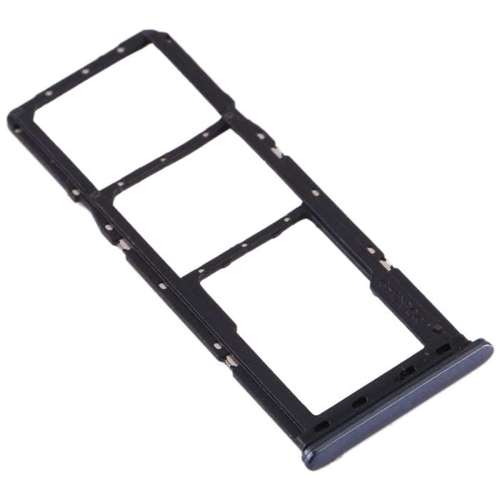 For Galaxy A70 SIM Card Tray + SIM Card Tray + Micro SD Card Tray (Black)