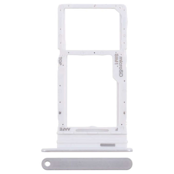 For Samsung Galaxy A16 SM-A165F Original SIM Card Tray + Micro SD Card Tray (Silver)