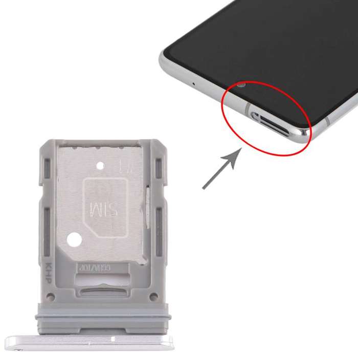 For Samsung Galaxy S20 FE SM-G780F Original SIM Card Tray (Silver)