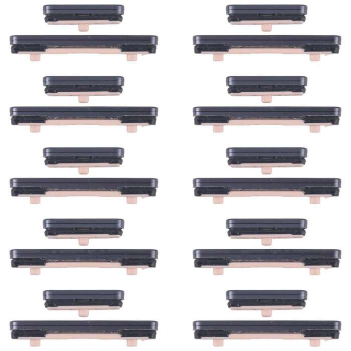 For Samsung Galaxy S25 SM-S931B 10pcs Power Button and Volume Control Button (Black)