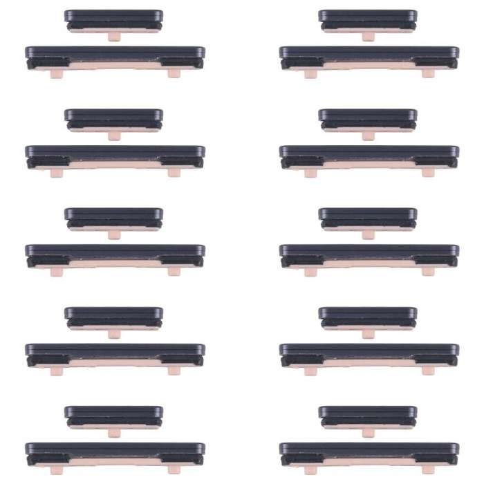 For Samsung Galaxy S25+ SM-S936B 10pcs Power Button and Volume Control Button (Black)