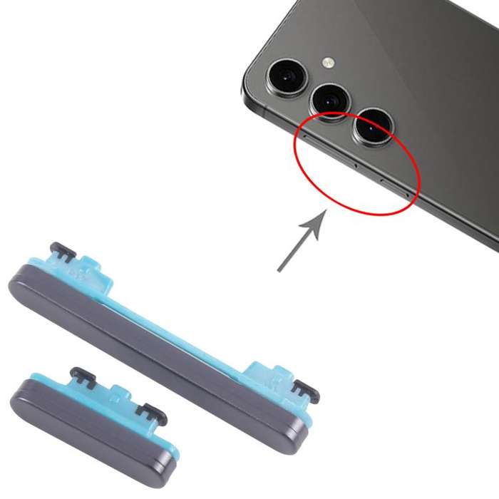 For Samsung Galaxy S24 FE SM-S721B 10pcs Power Button and Volume Control Button (Black)