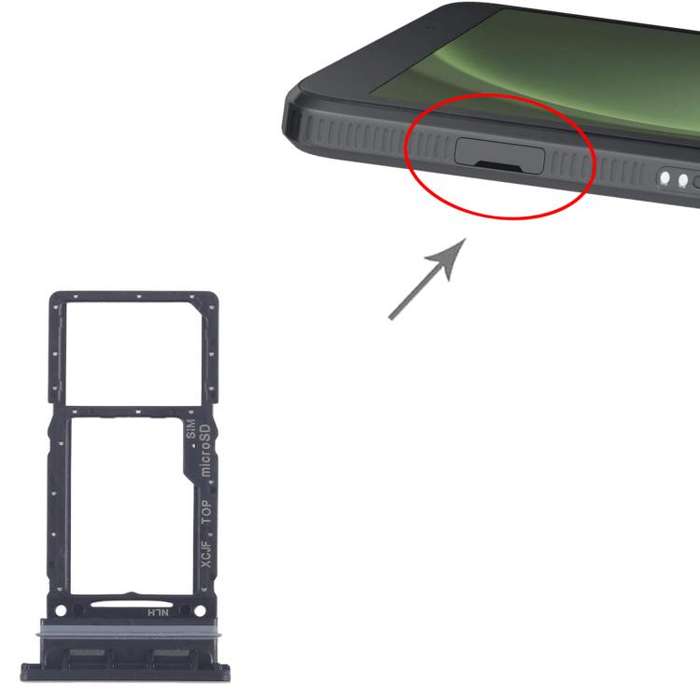For Samsung Galaxy Tab Active5 5G SM-X306 Original SIM Card Tray + Micro SD Card Tray (Black)