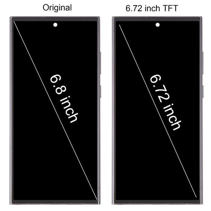 For Samsung Galaxy S23 Ultra SM-S918B 6.72 inch TFT LCD Screen Digitizer Full Assembly with Frame...