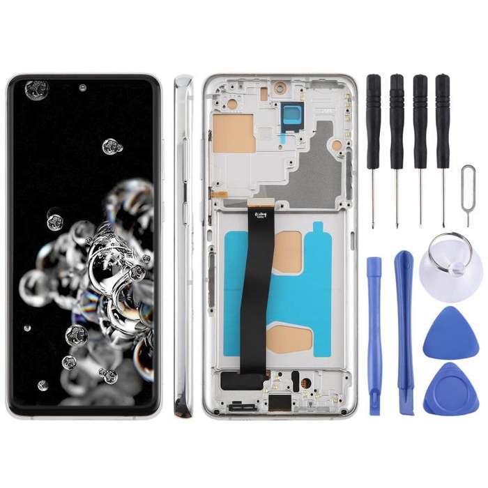 For Samsung Galaxy S20 Ultra SM-G988B 6.78 inch TFT LCD Screen Digitizer Full Assembly with Frame...
