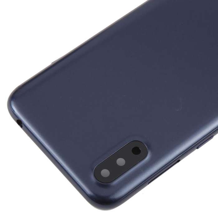 For Samsung Galaxy A01 SM-A015F Back Cover with Camera Lens Cover(Blue)