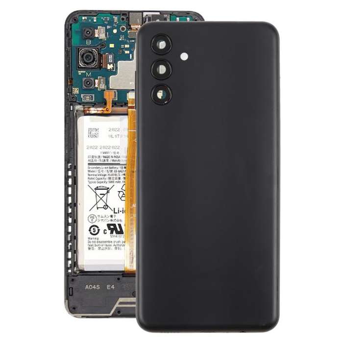 For Samsung Galaxy A04s SM-A047F Back Cover with Camera Lens Cover(Black)