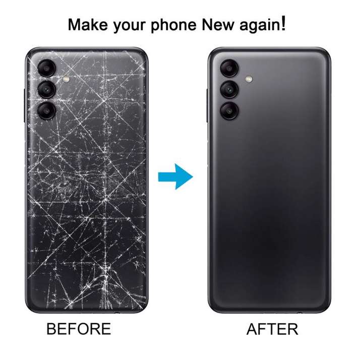 For Samsung Galaxy A04s SM-A047F Back Cover with Camera Lens Cover(White)